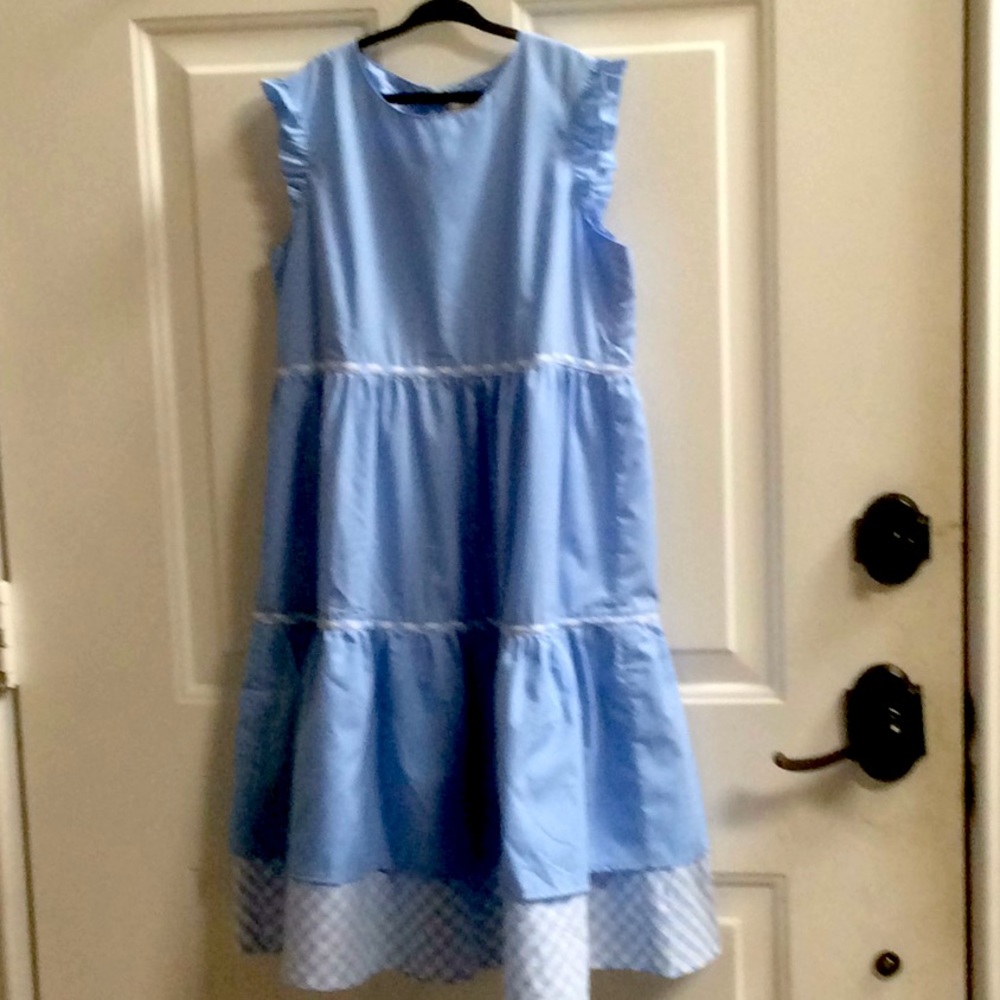 💕💕 Chickeeduck  blue summer girls dress Sz 11/12
